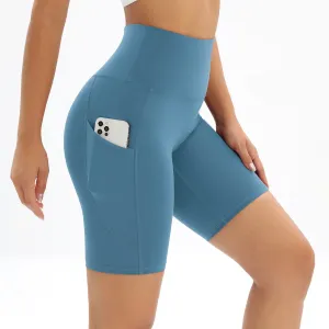 Women's High Waist Fitness Shorts with Pockets