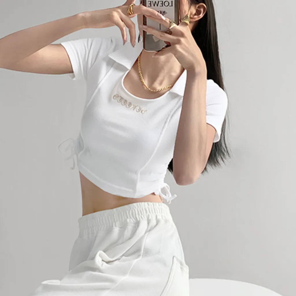 Women's Hot Girl Drawstring T-Shirt