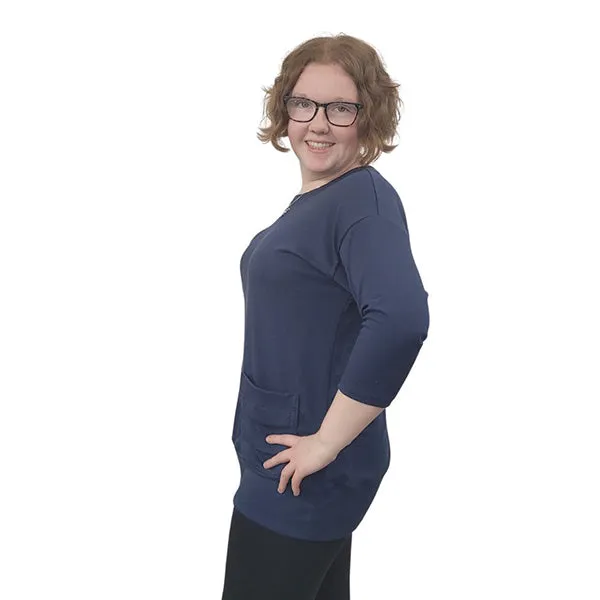 WOMEN'S KELI TOP 3/4 SLEEVE NAVY