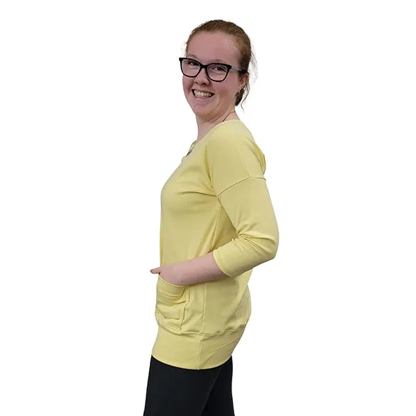 WOMEN'S KELI TOP 3/4 SLEEVE YELLOW