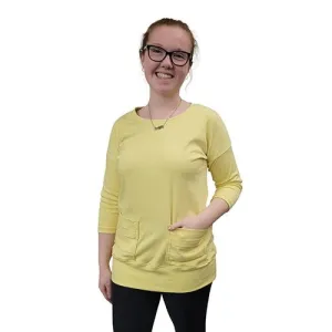 WOMEN'S KELI TOP 3/4 SLEEVE YELLOW