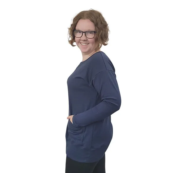 WOMEN'S KELI TOP LONG SLEEVE NAVY