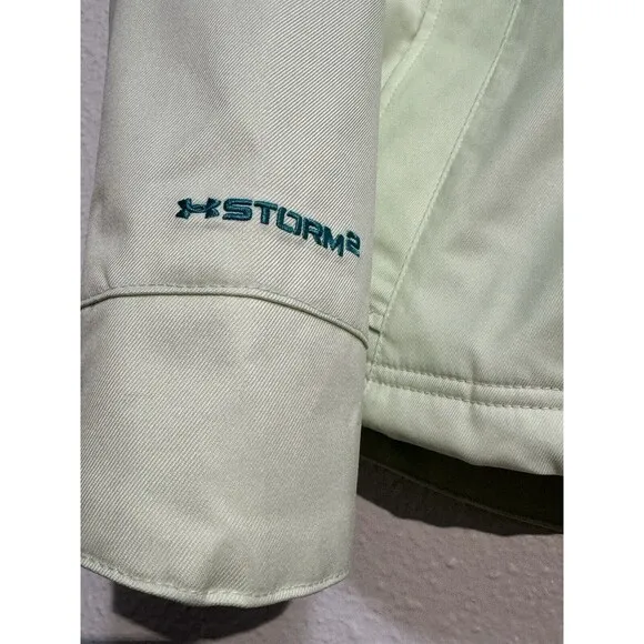 Women's Large UA Under Armour Storm2 Infrared Jacket Green With Fleece Liner ‘15