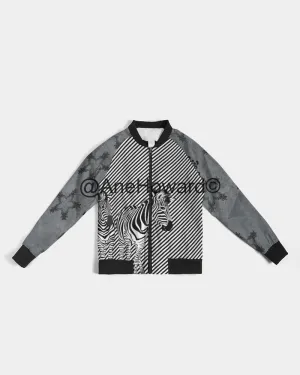Women's Light Bomber Sport Jacket Zebra