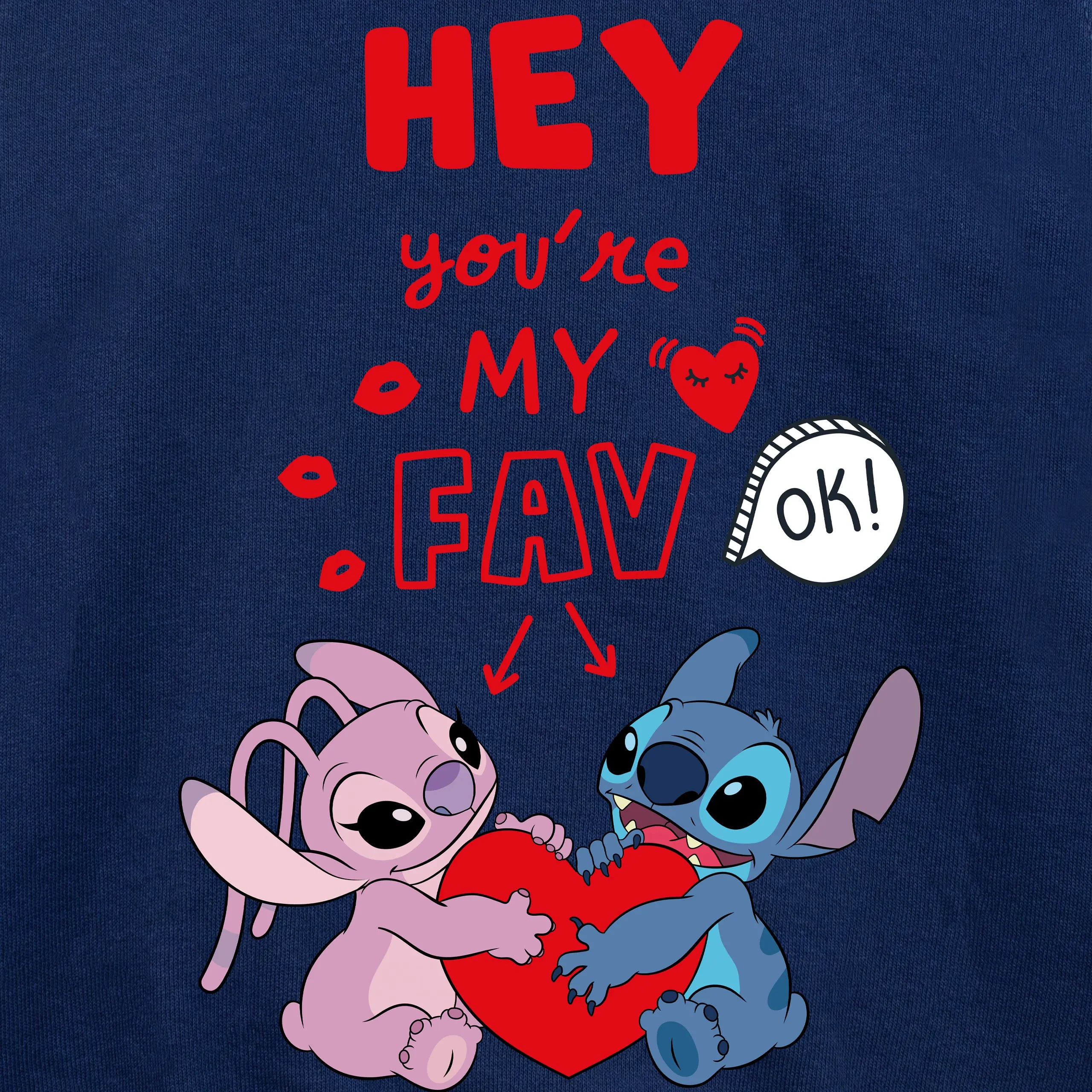 Womens Lilo and Stitch Valentines T-shirt