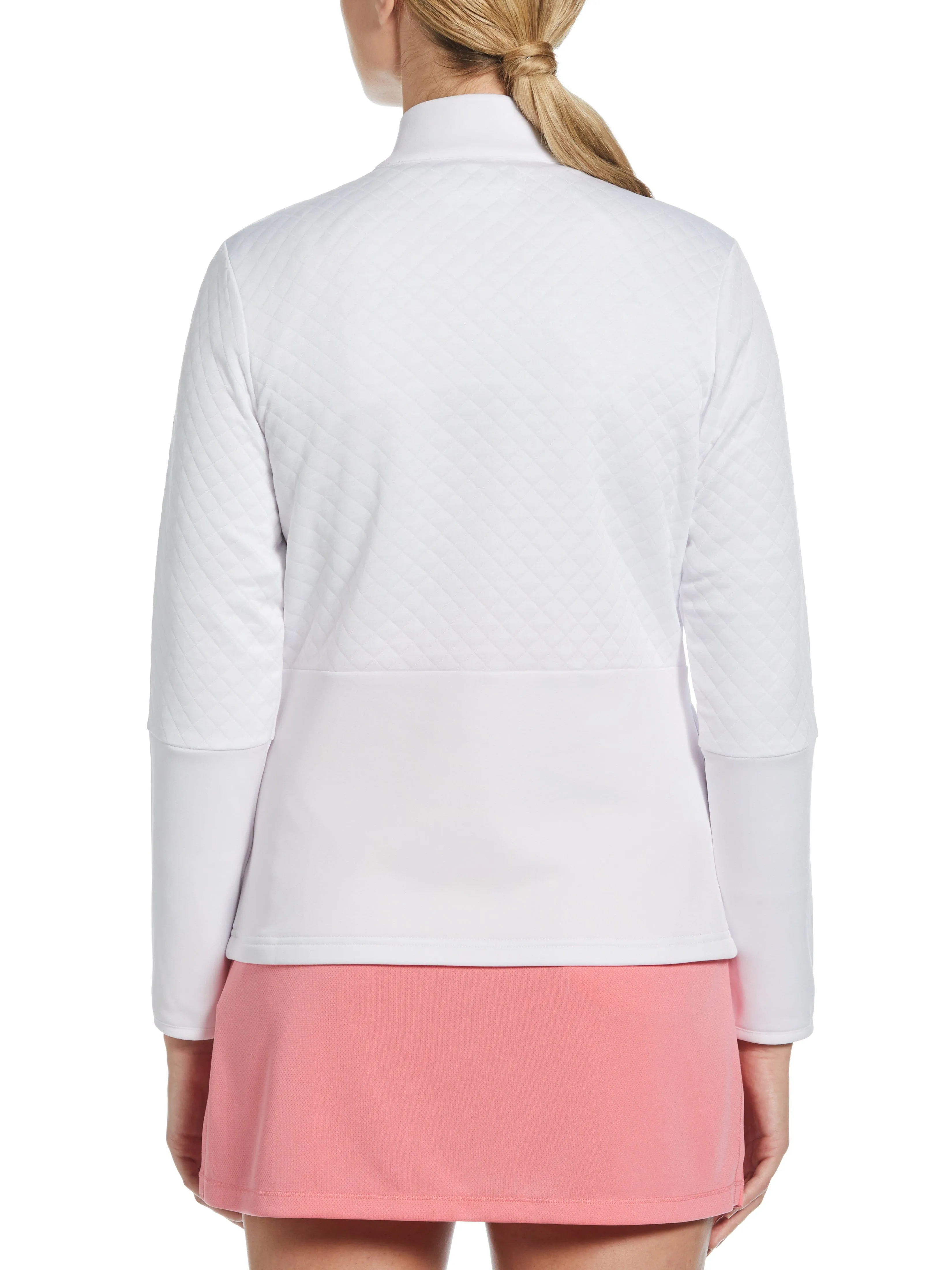 Women's Midweight Half Zip Golf Pullover with Quilted Fleece