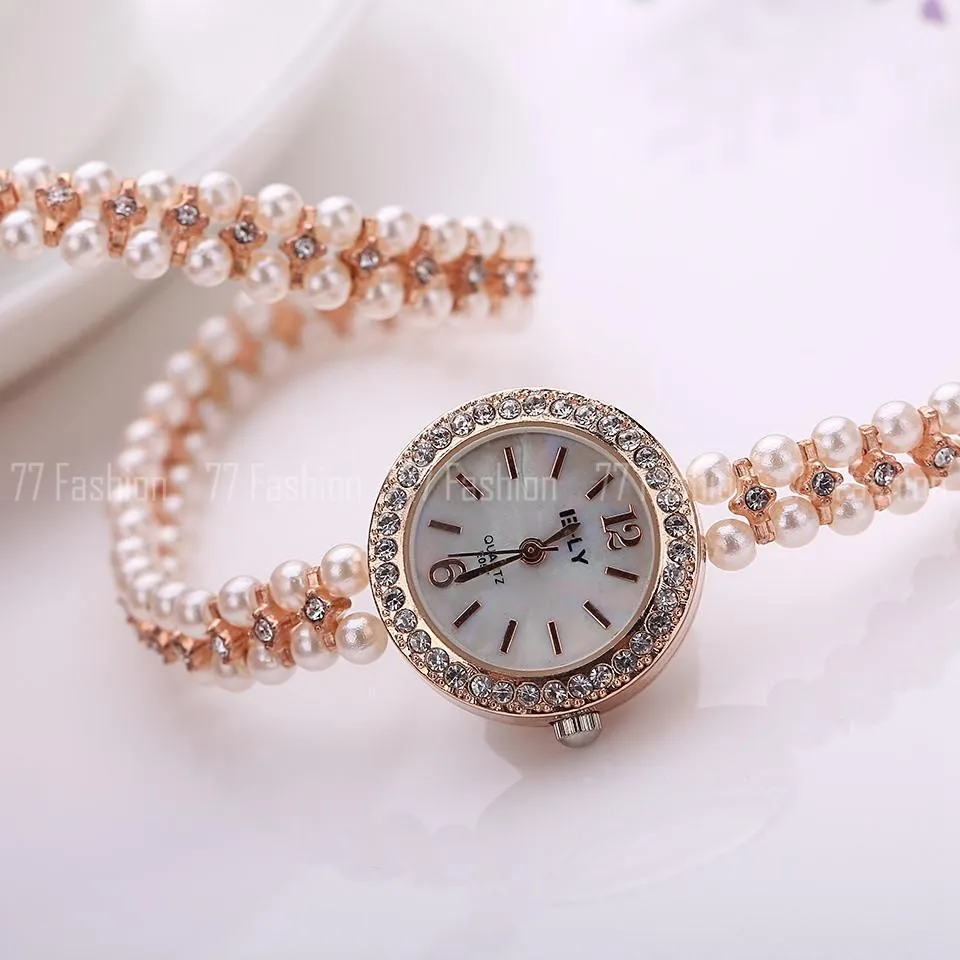 Women's Pearl Inspired Watch in 2 colors!