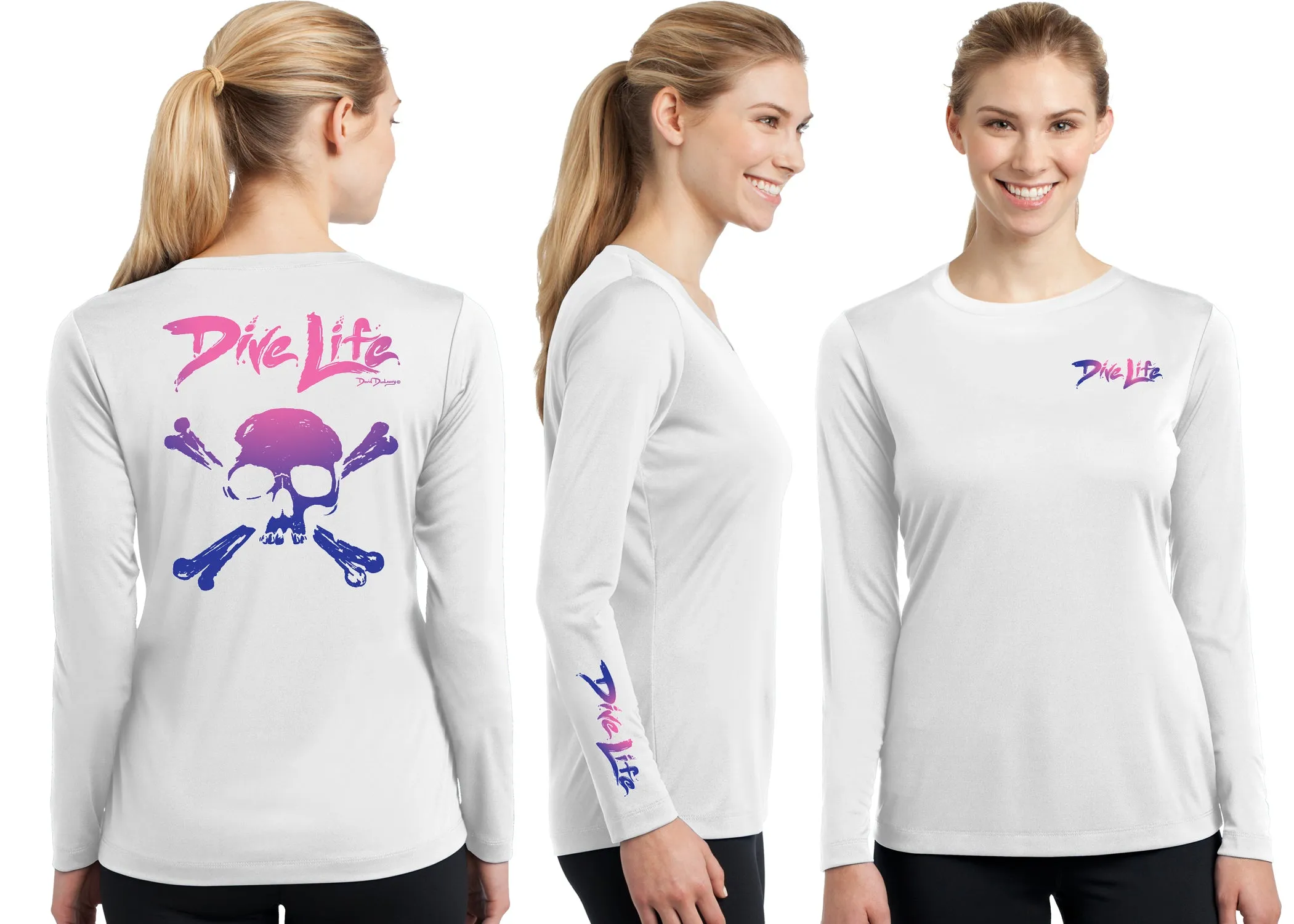 Women’s Performance Dive Life Skull Long Sleeve
