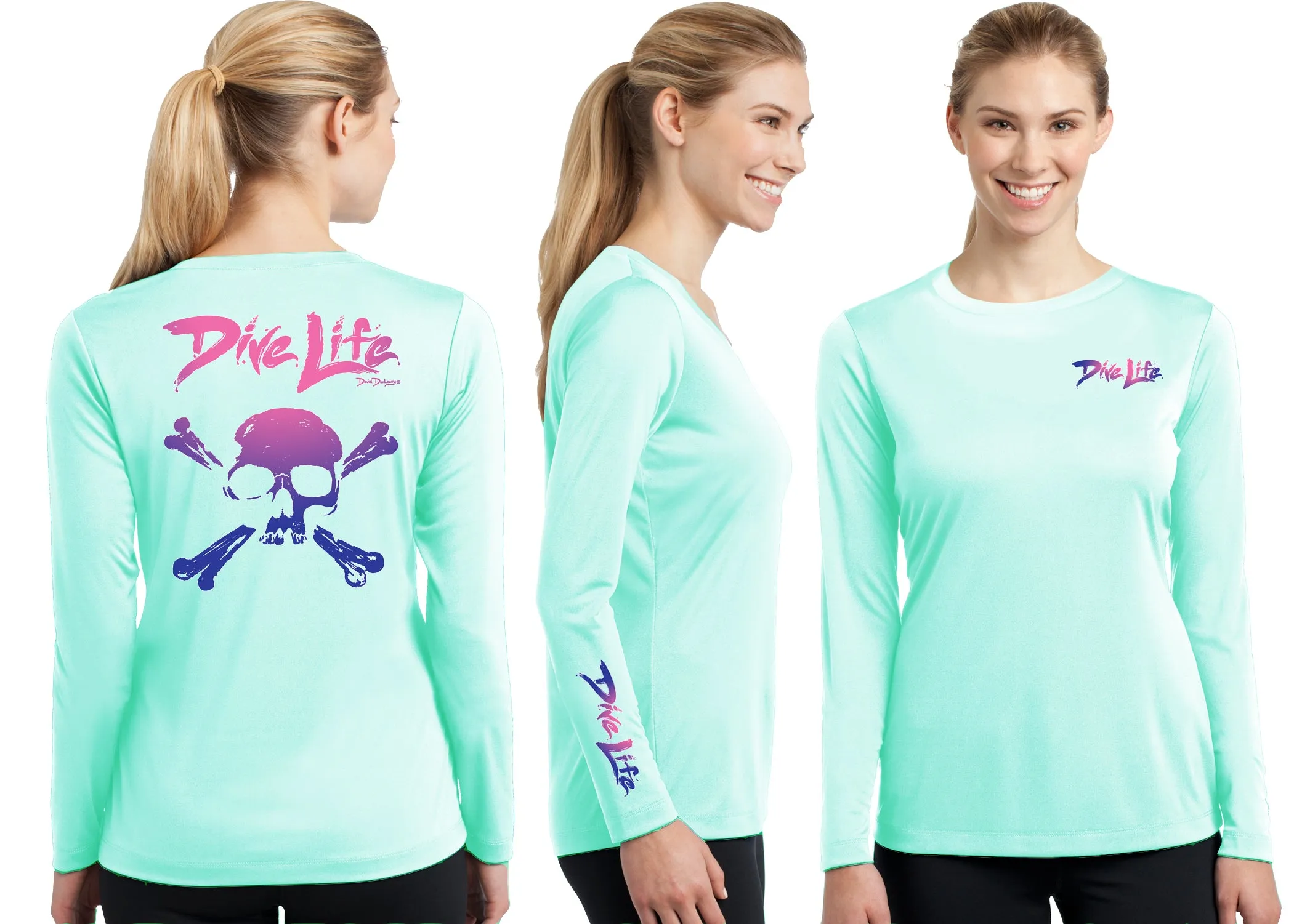 Women’s Performance Dive Life Skull Long Sleeve