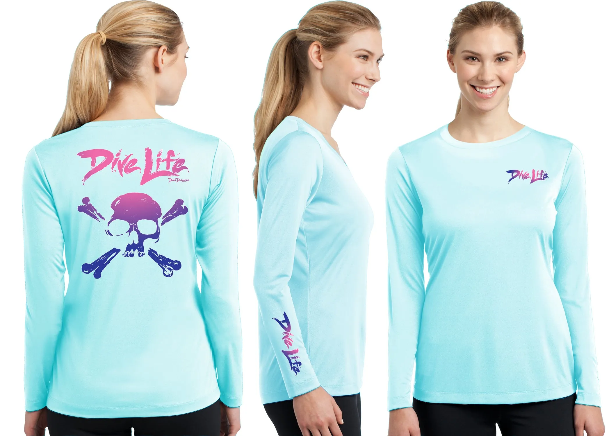 Women’s Performance Dive Life Skull Long Sleeve