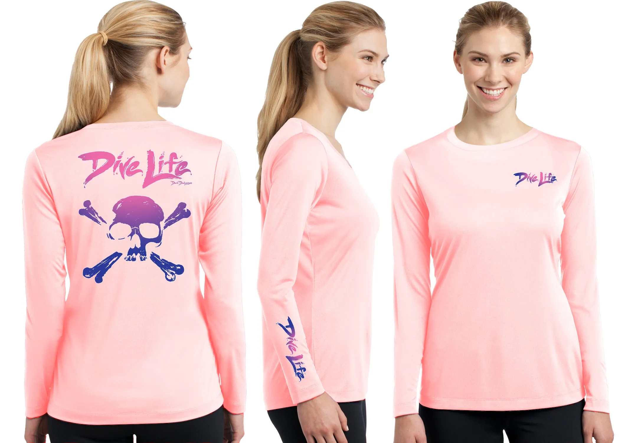 Women’s Performance Dive Life Skull Long Sleeve