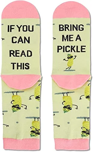 Women's Pickle Socks, Pickle Theme Socks, Pickle Gifts, Unusual Gifts For Women, Pickle Lover Gift, Big Dill Pun Socks, Mothers Day Gifts, Food Socks