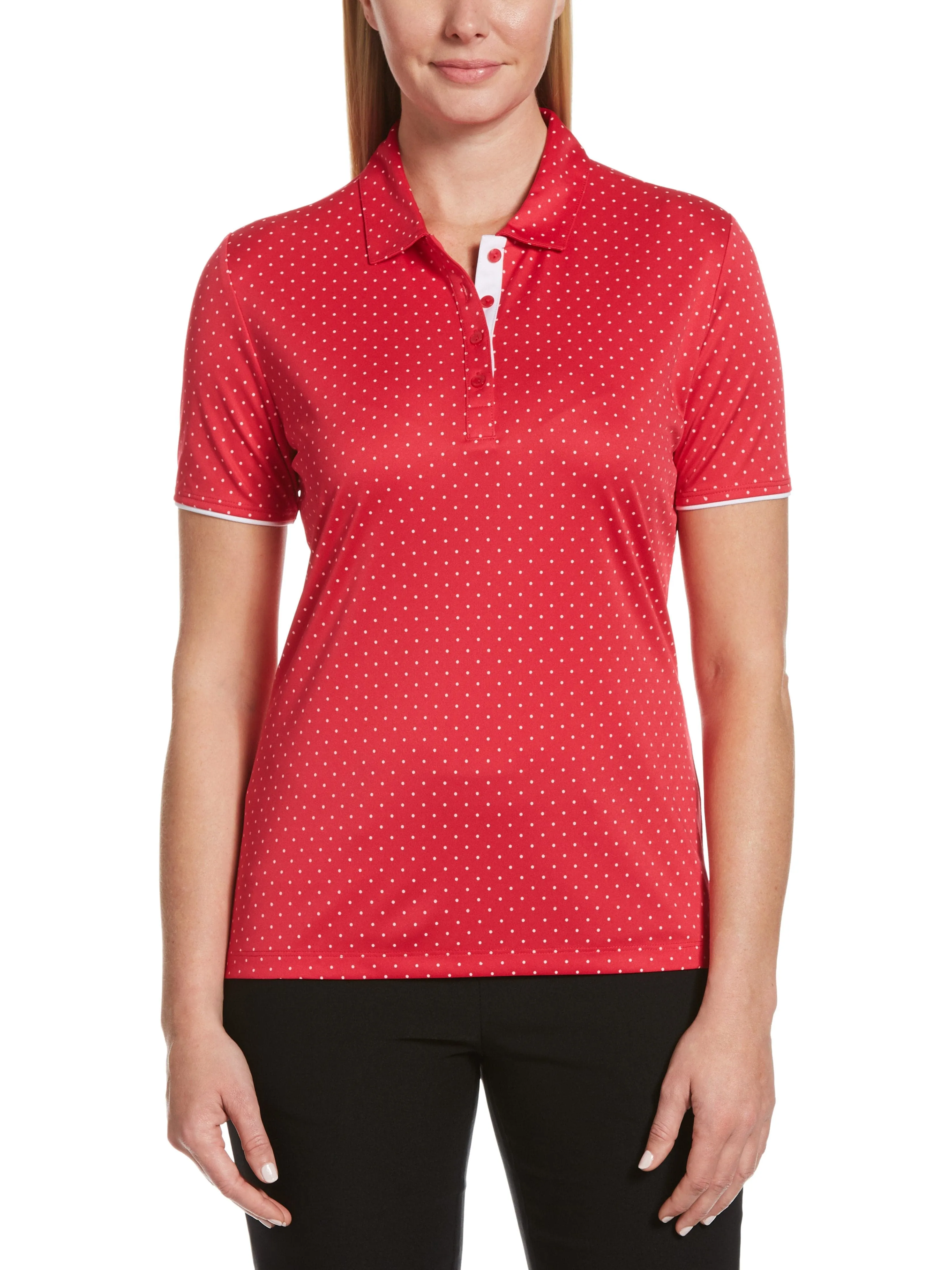 Womens Polka Dot Polo