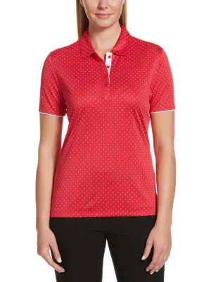 Womens Polka Dot Polo