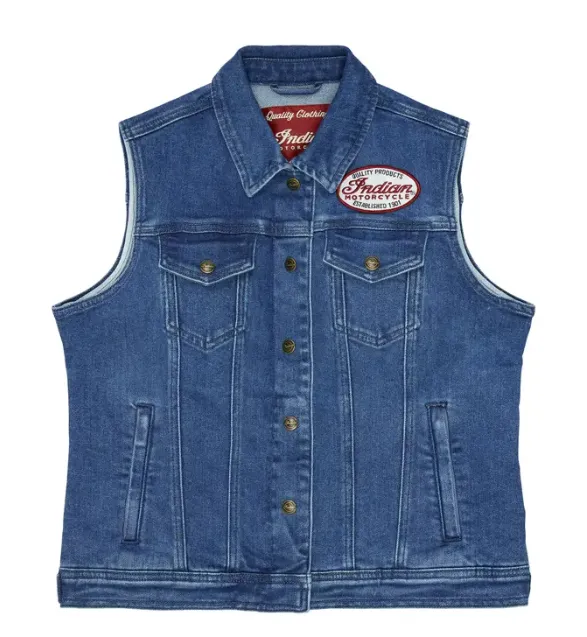 Women's Portland Denim Vest, Blue
