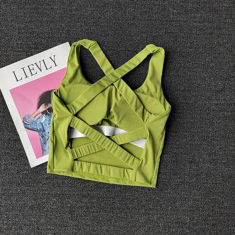 Women's Push-Up Fitness Yoga Bra - Breathable Running Vest Bralette