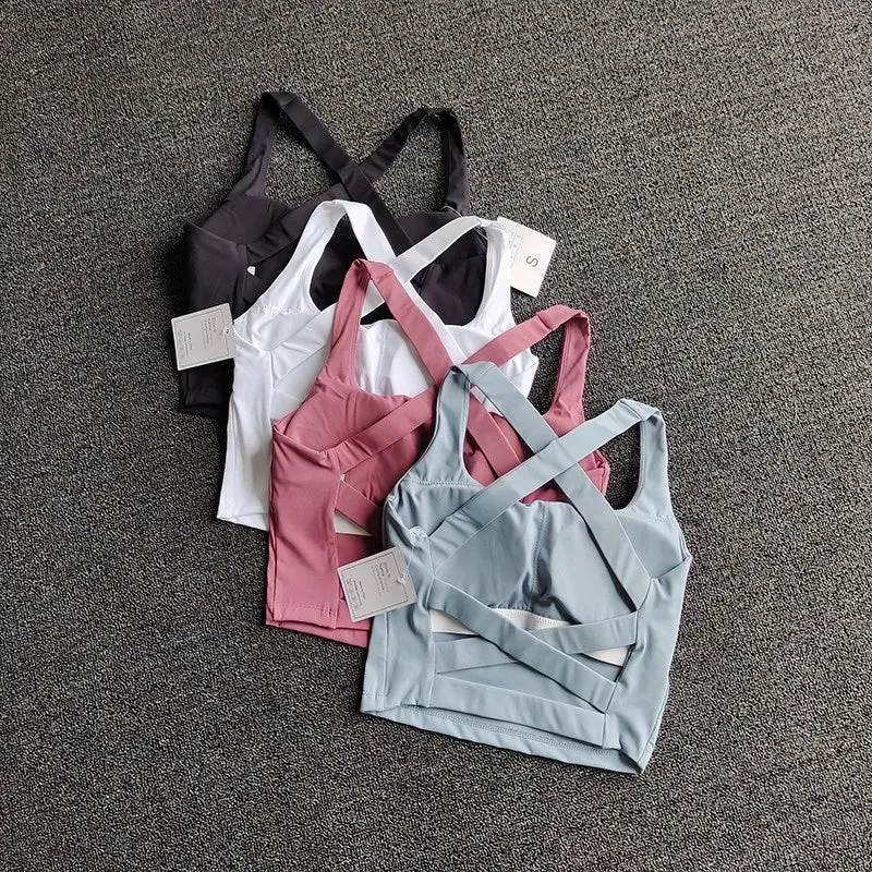 Women's Push-Up Fitness Yoga Bra - Breathable Running Vest Bralette