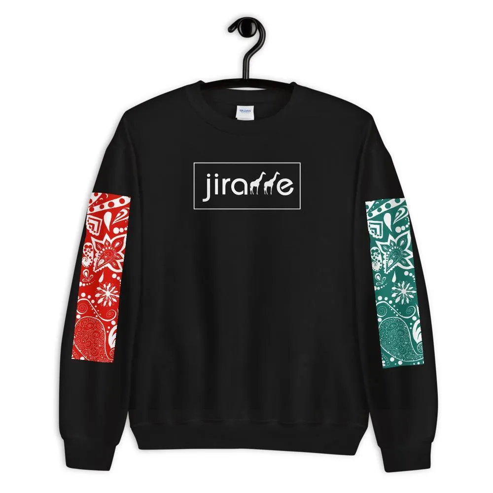 Women's Red & Teal Paisley Giraffe Sweatshirt