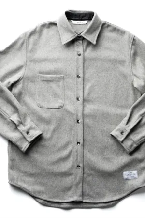 Women's Relaxed Modern Melton | Light Grey