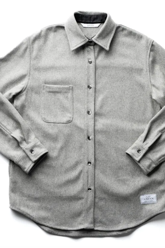 Women's Relaxed Modern Melton | Light Grey