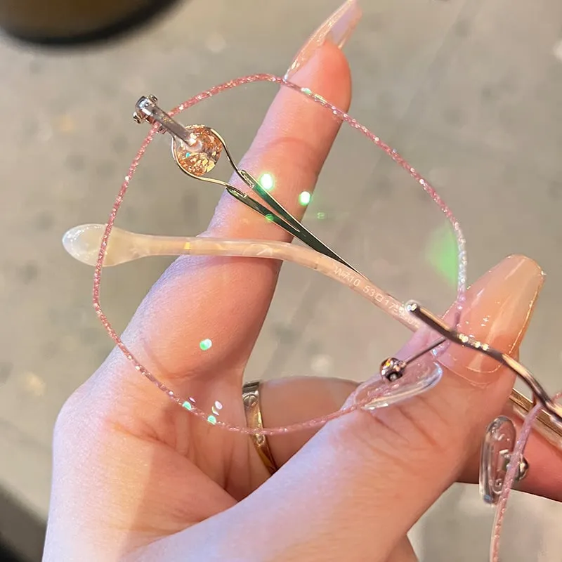 Women's Rimless Full Star Diamond Eyeglasses