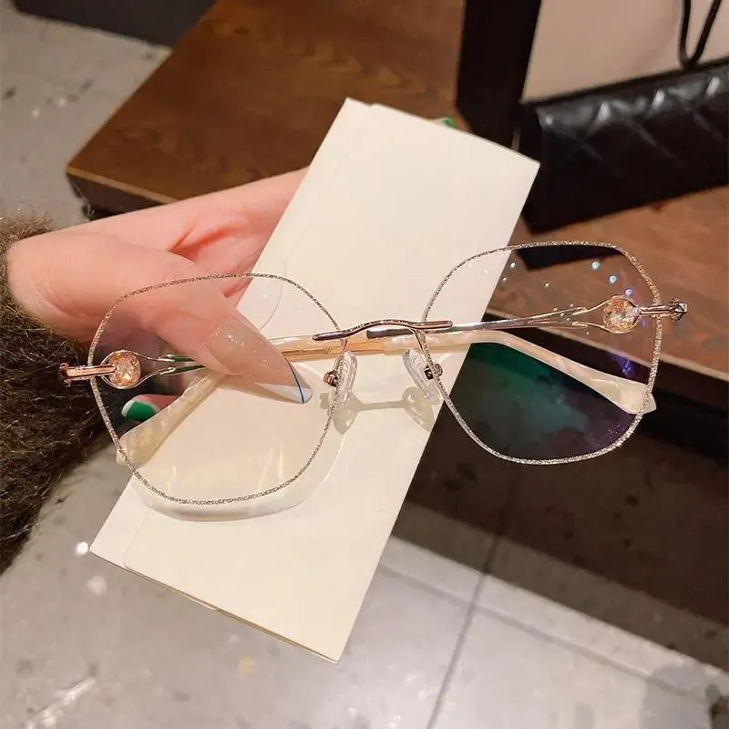 Women's Rimless Full Star Diamond Eyeglasses