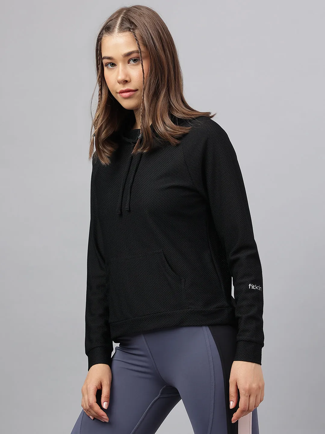 Women's self design sweat top