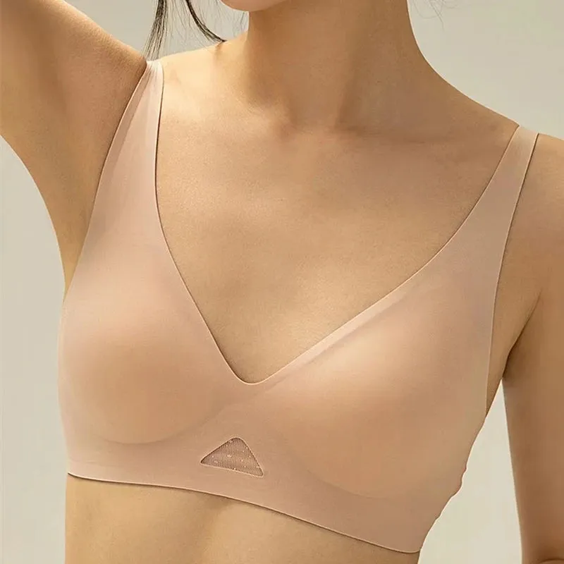 Women's Sexy Hollow Out Seamless Bra - Adjustable Full Cup Fashion Underwear