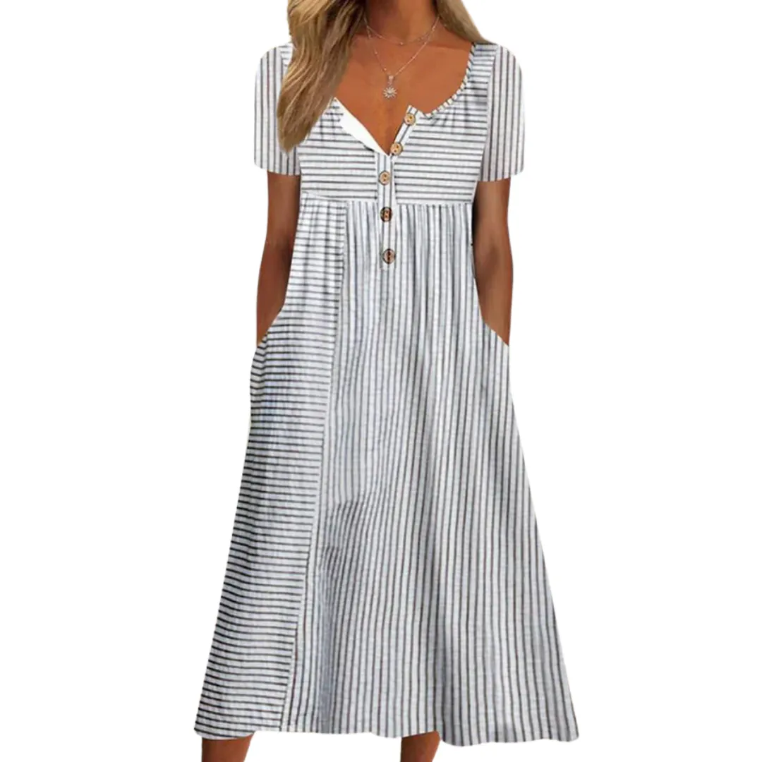 Women's Simple A Line Summer Dress | Midi