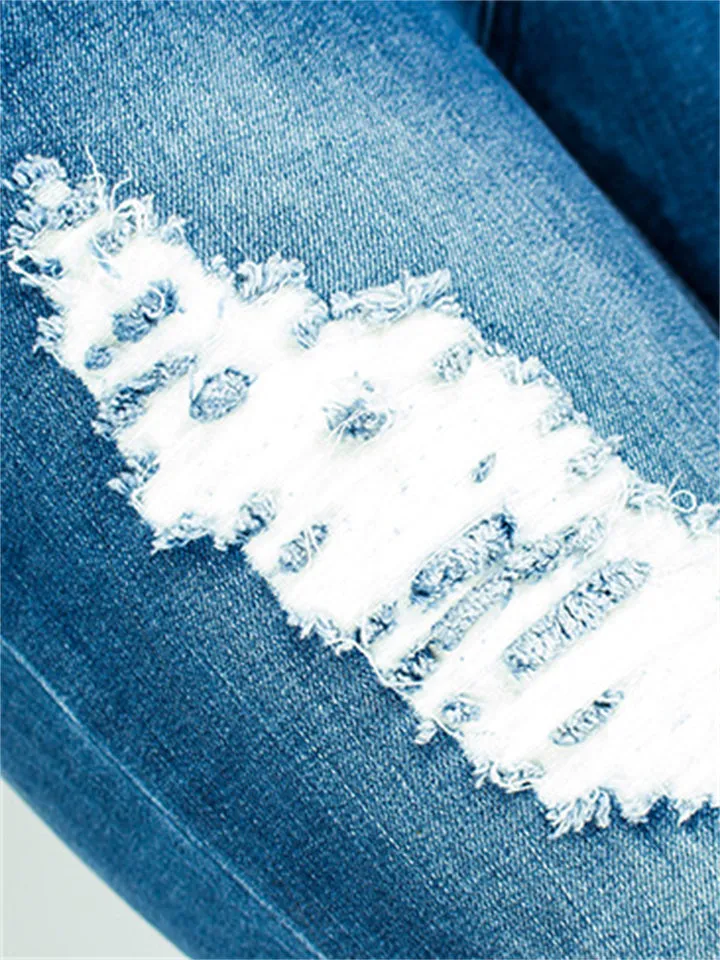 Women's Simple Style Slim Fit Breathable Stretchy Denim Jeans