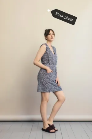 WOMENS SIZE XL - BOOB, Maternity / Nursing Dress Midnight Misty, Blue Print NWT B45