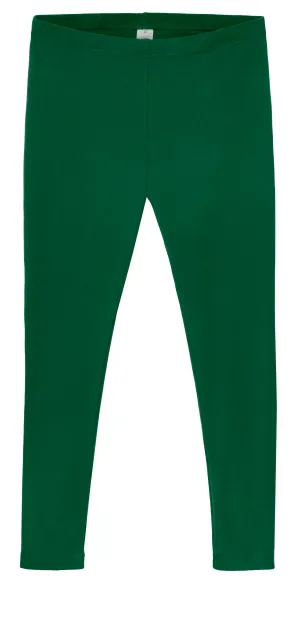 Women's Soft 100% Cotton Petite Leggings | Forest Green