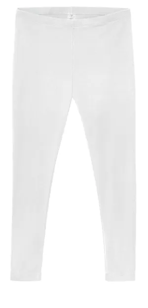 Women's Soft 100% Cotton Petite Leggings | White
