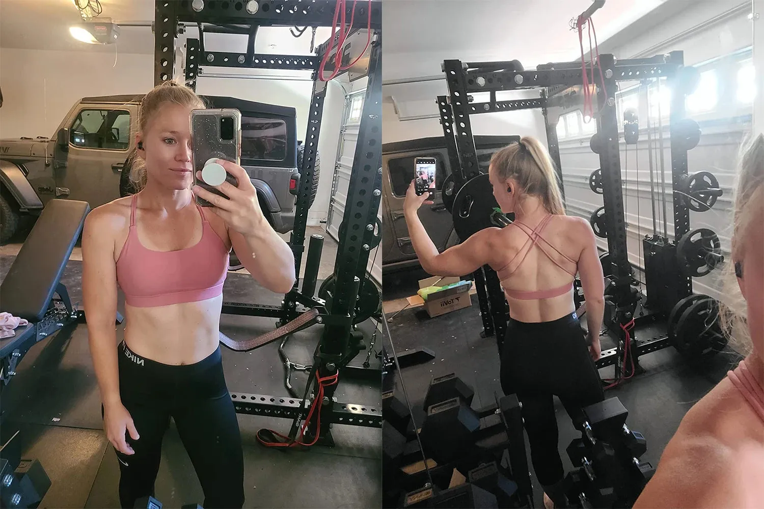 Women's Sports Yoga Bra Crop Top - Breathable Push-Up Shockproof Workout Top