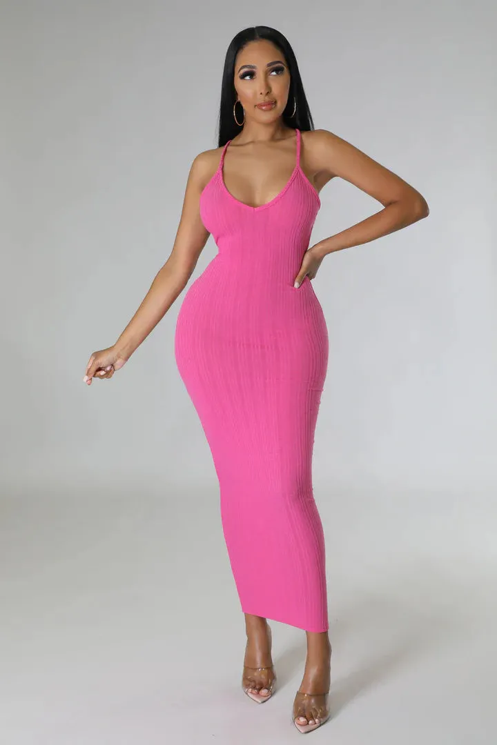 Women's Stretch X Back Long Cardigan Maxi Dress Set