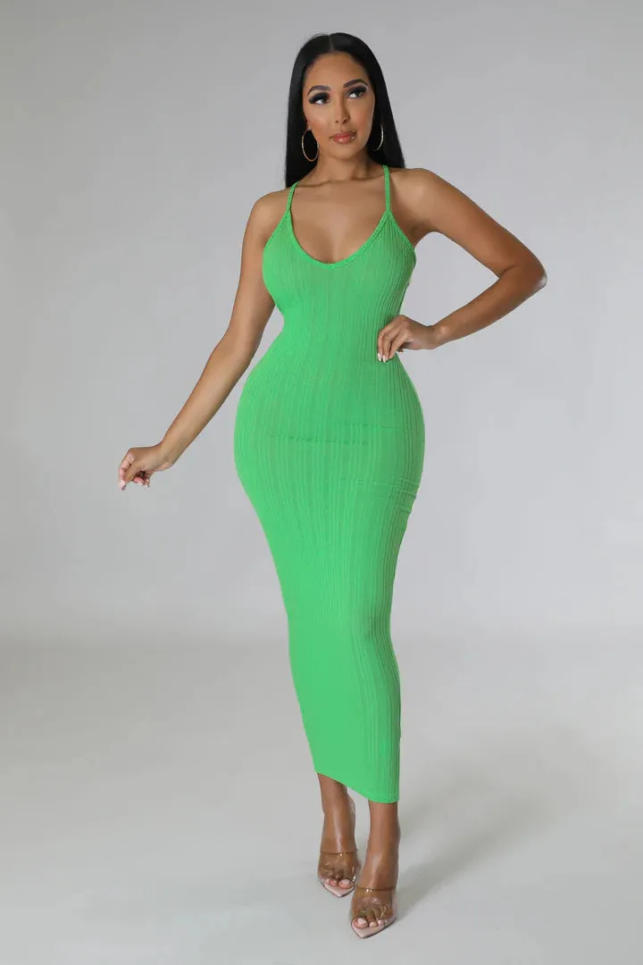 Women's Stretch X Back Long Cardigan Maxi Dress Set