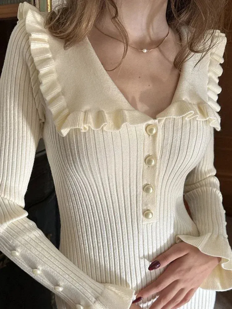 Women's Stylish Warm Knitted Dress | Midi