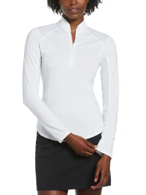 Women's Sun Protection Golf Shirt with Under Sleeve Mesh Panel