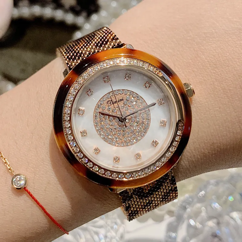 Women's Watch Diamond dial with Milan dial simple watch