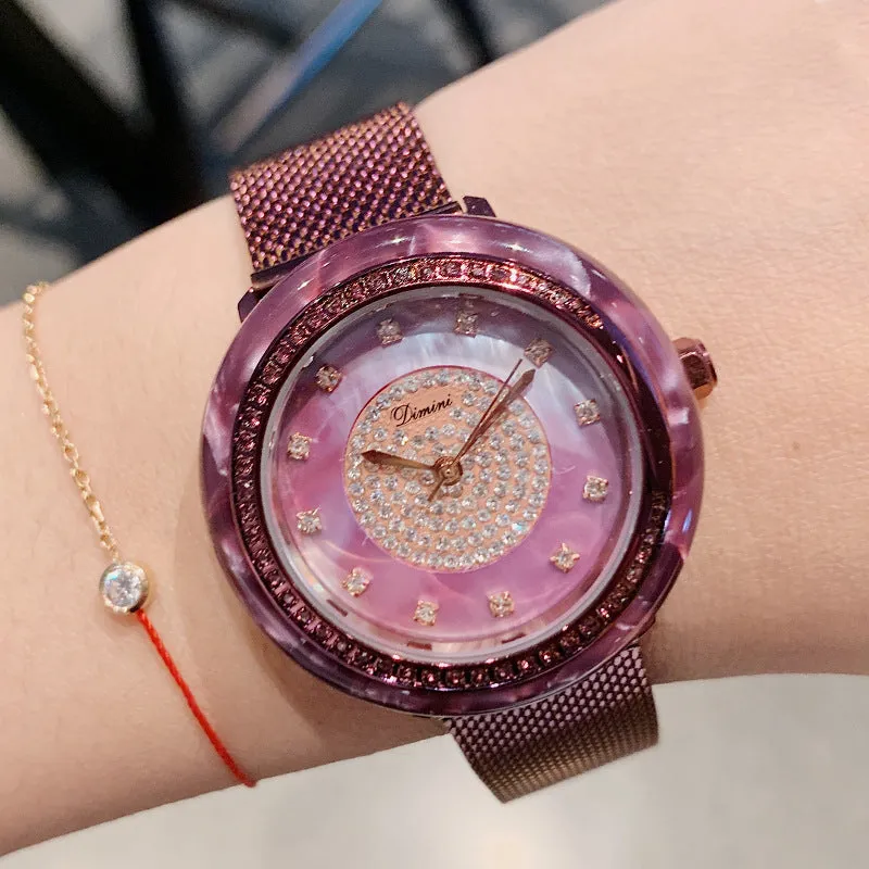 Women's Watch Diamond dial with Milan dial simple watch
