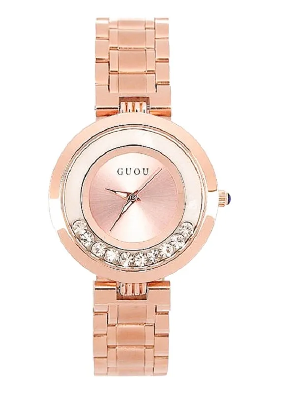 Women's Watch pink ultra-thin dial stainless steel strap simple watch