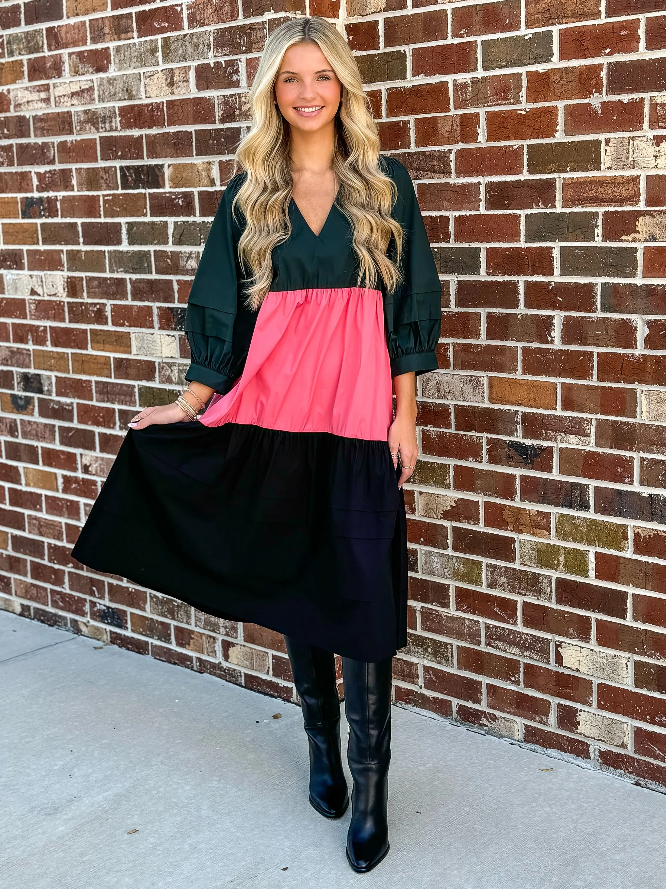 Wylie Dress (Cosmos Colorblock)