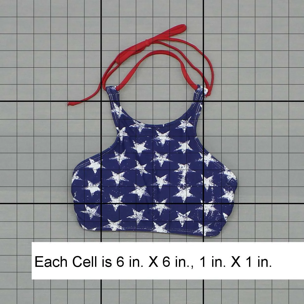 Xhilaration Women's US Flag High Neck Bikini Swim Top