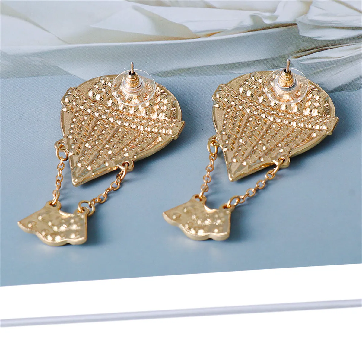 Yellow Cubic Zirconia & 18K Gold-Plated Hot Air Balloon Drop Earrings