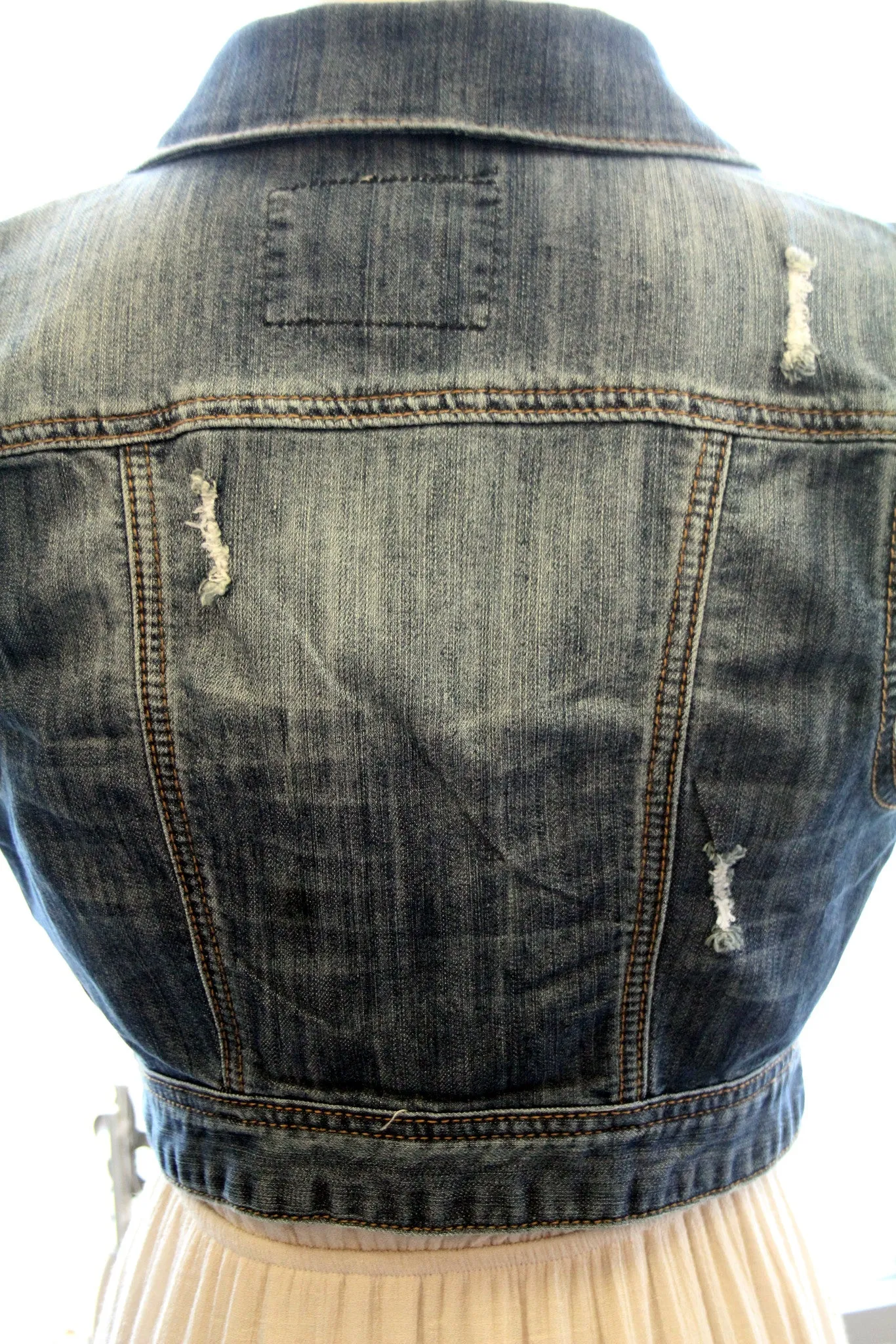 YMI | Denim Cropped Vest